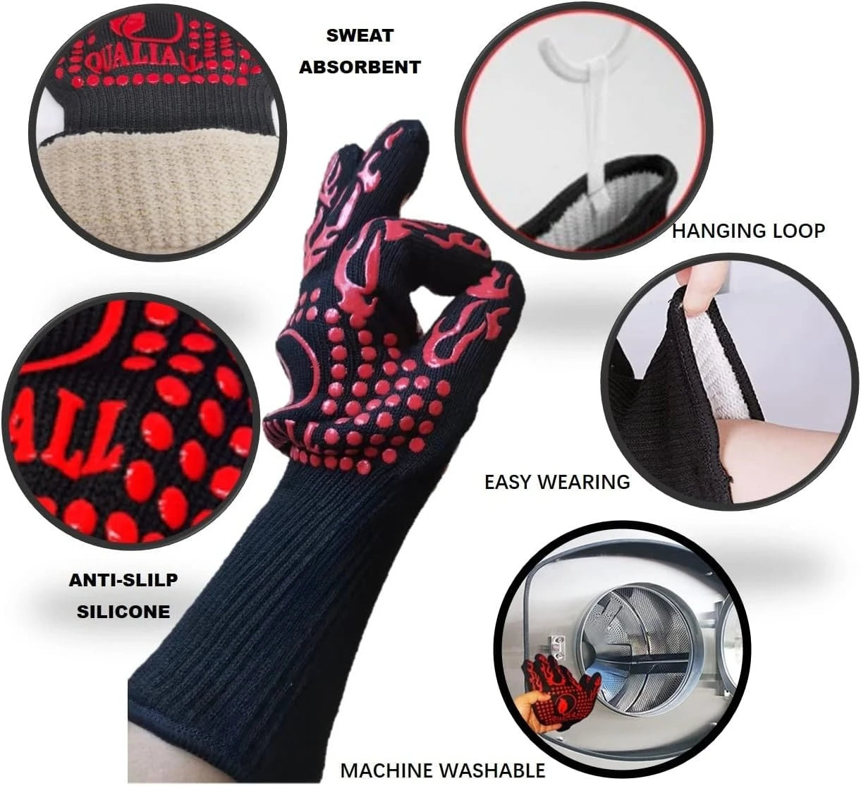 SafiraHomes™ FireShield Heat Resistant Gloves